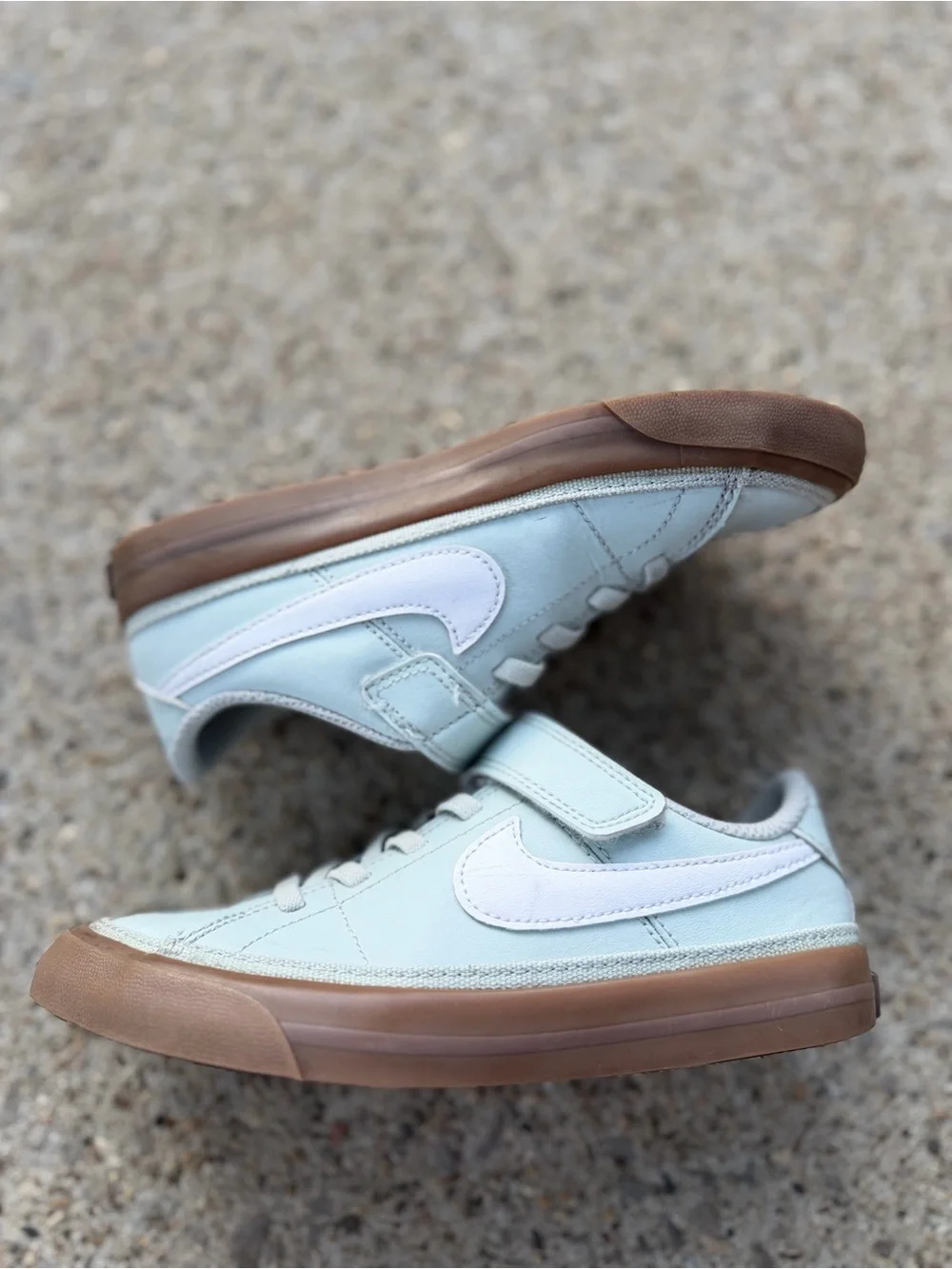 Nike Court Legacy Preschool Light Silver Gum Sneakers Kids Size 12.5C DA5381-006